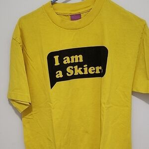 Yellow 'I am a Skier' T-Shirt